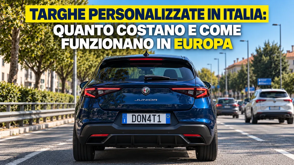 Targhe personalizzate in Italia: quanto costano e come funzionano in Europa